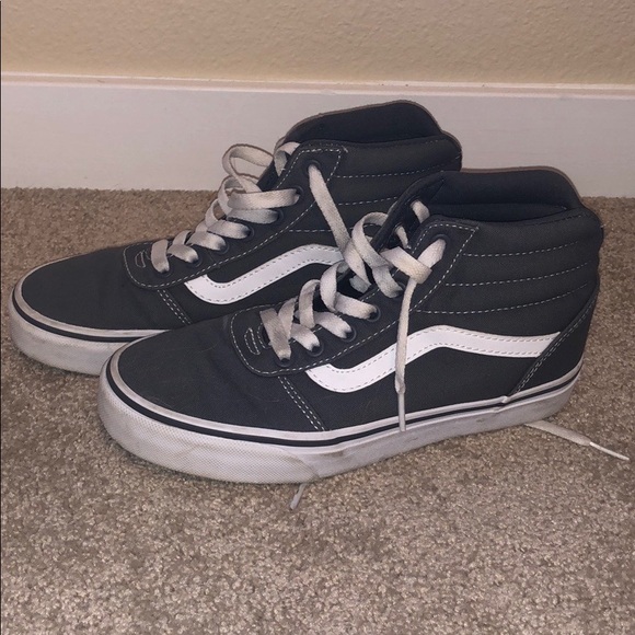 Dark Grey High Top Vans | Poshmark